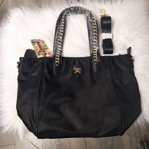 Selana Black Tote Bag